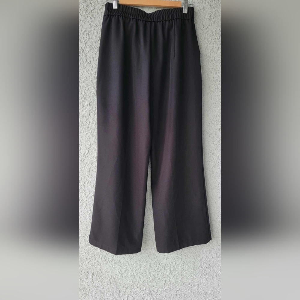 Funyyzo Womens  Wide Leg Pockets Dress Pants. L 10-12 - Picture 2 of 10